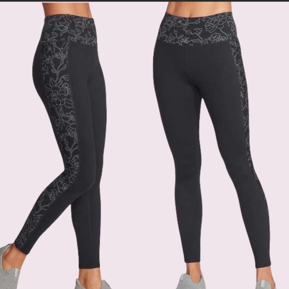 Skechers Pants & Jumpsuits Nwt Skechers Go Walk Black Floral